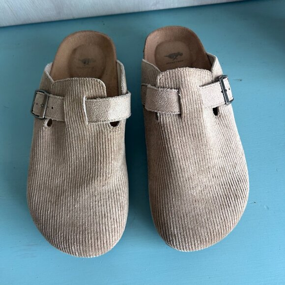 Rocket Dog Abel Plus Taupe Corduroy Platform Mule Slides Size 6 Slip On Womens - Picture 4 of 12